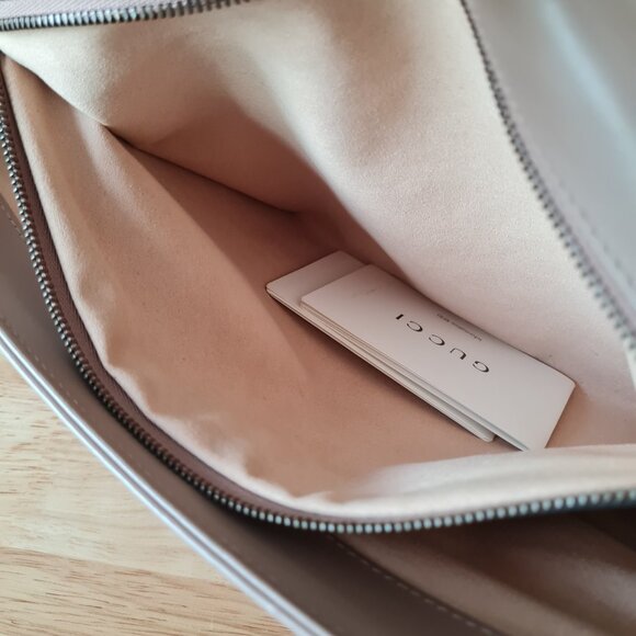 Gucci GG Marmont Large Shoulder Bag Dusty Pink Rose Mauve Matelasse Gold Rare - Picture 14 of 16